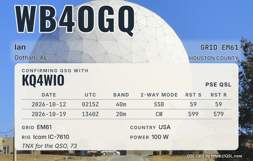 Radome over observatory buildings as a card, with a sample station on the light panel