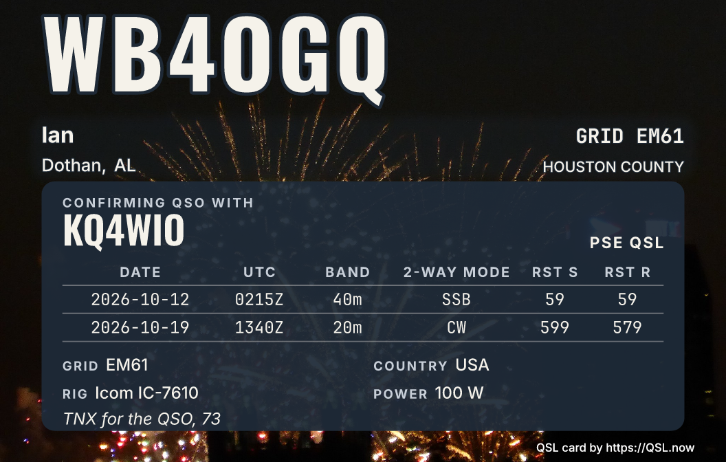Fireworks over a city skyline as a card, with a sample station on the dark panel