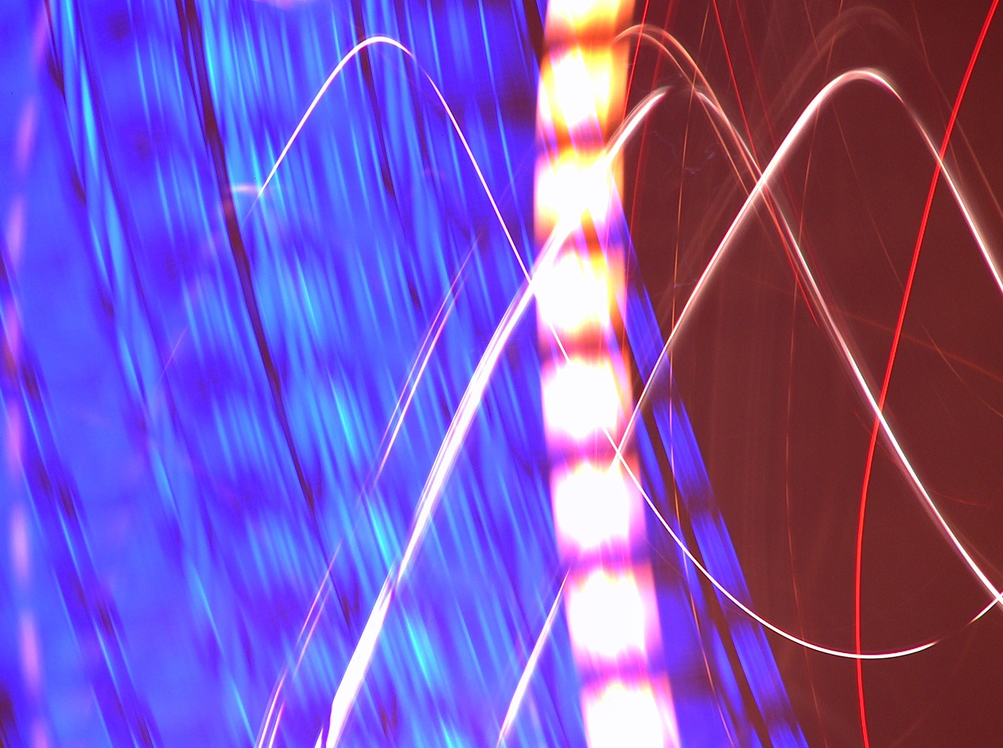 Abstract blue and red light trails, full size